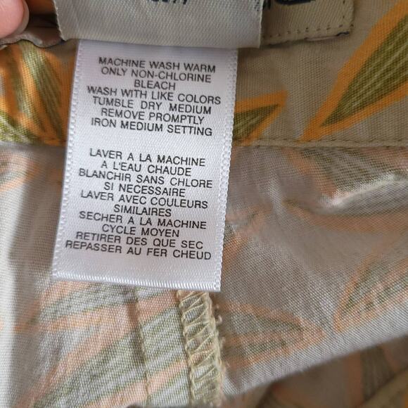 ExOfficio Printed Skort Tan Floral Pockets Hidden Shorts Side Zip Women 8 - Picture 8 of 10